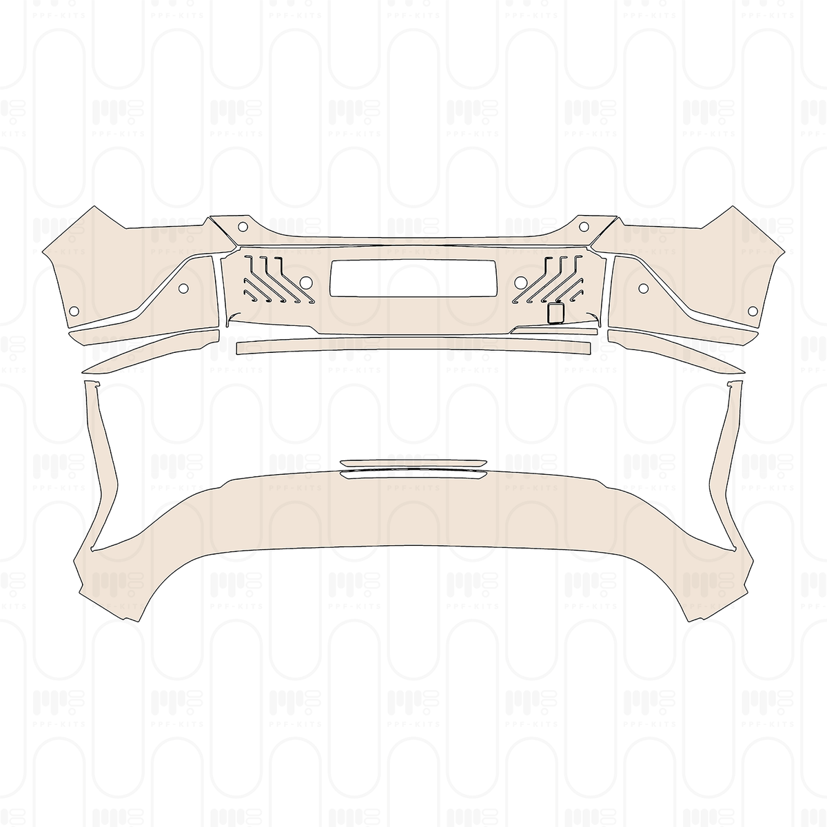 Rear Bumper with 6 PDC (Parking Sensors)