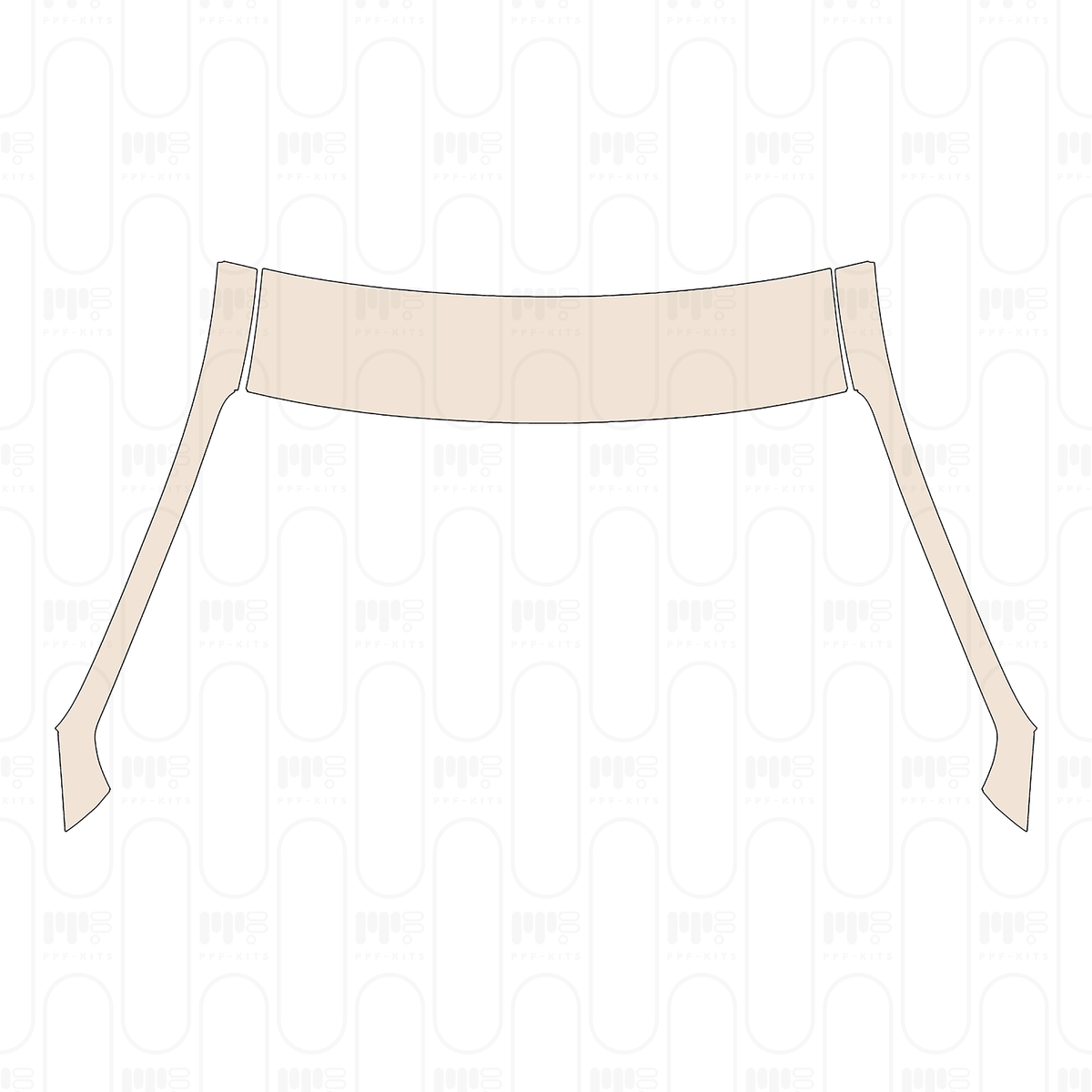 Pre-cut PPF pattern: A Pillar + Roof (front) - Hyundai Elantra N 2025
