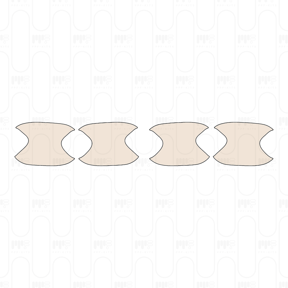 Pre-cut PPF pattern: Door Handle Inserts - Hyundai Santa Fe (EU) 2025