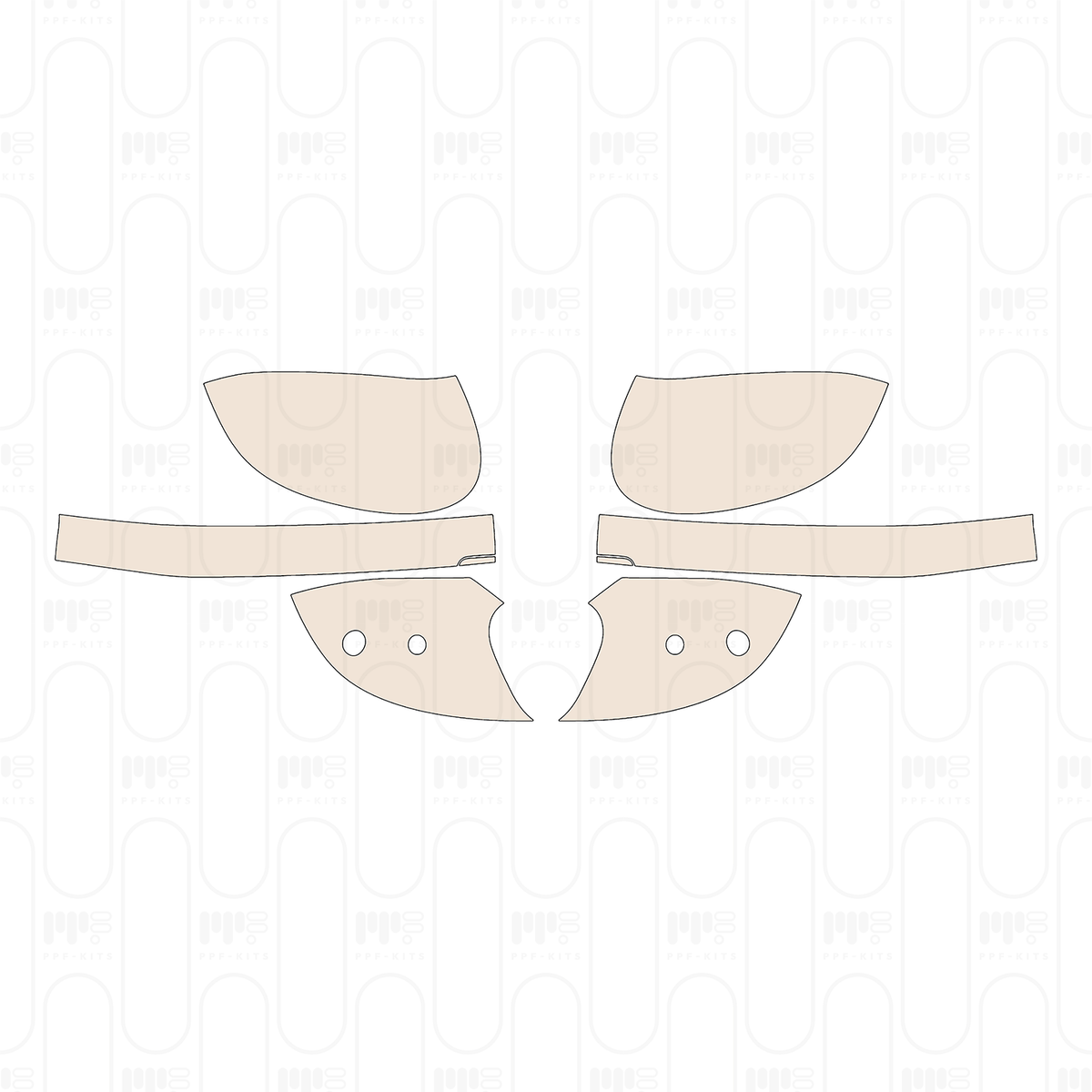 Pre-cut PPF pattern: Mirror - Mini