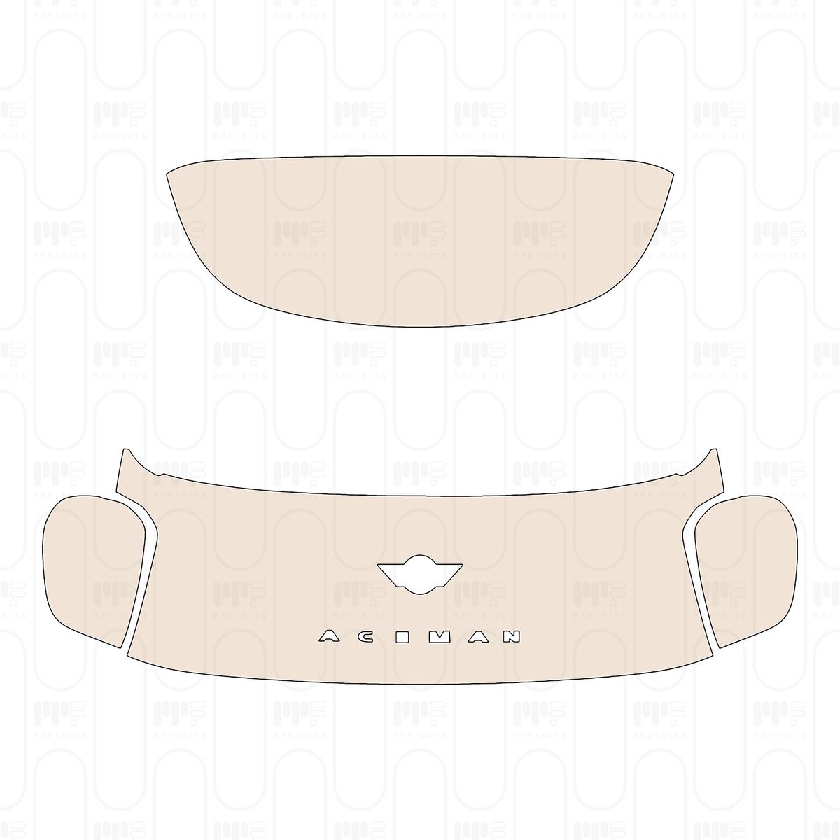 Pre-cut PPF pattern: Trunk Lid - Mini