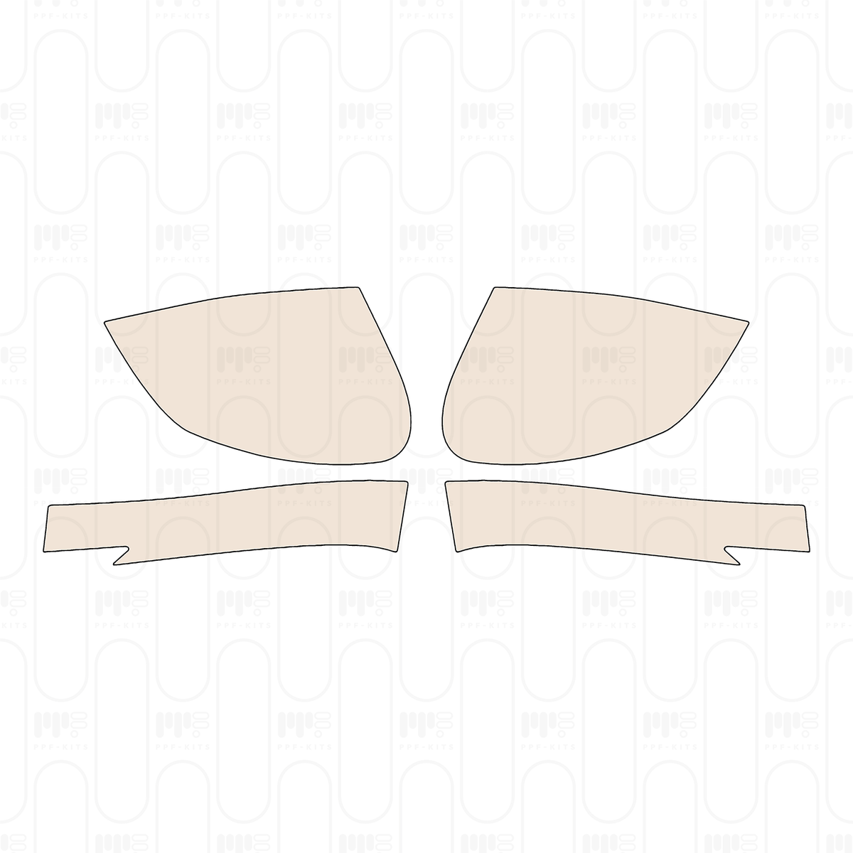 Pre-cut PPF pattern: Mirror - Skoda