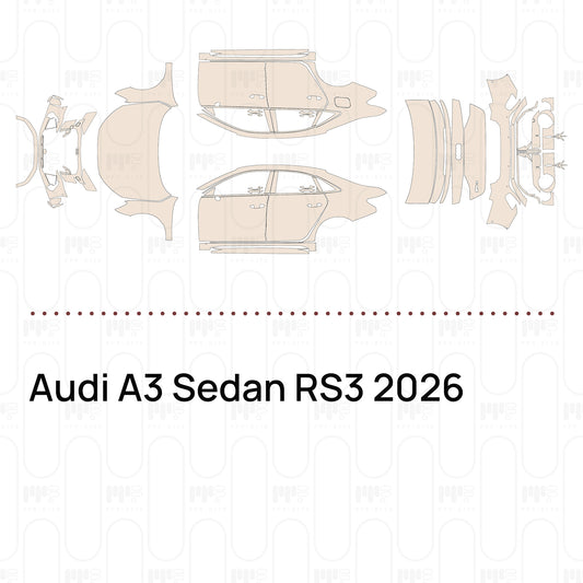 Pre-Cut PPF Audi A3 Sedan RS3 2026
