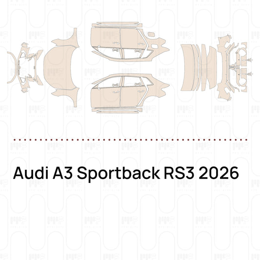 Pre-Cut PPF Audi A3 Sportback RS3 2026