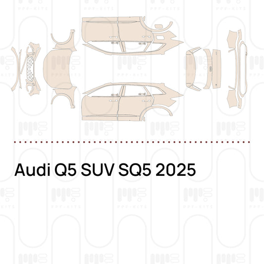 Forskåret PPF-lakbeskyttelsesfilm Audi Q5 SUV SQ5 2025