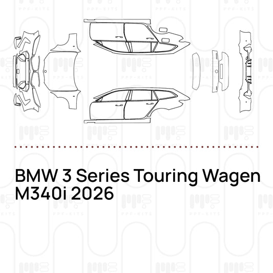Pre-Cut PPF BMW 3 Series Touring Wagen M340i 2026
