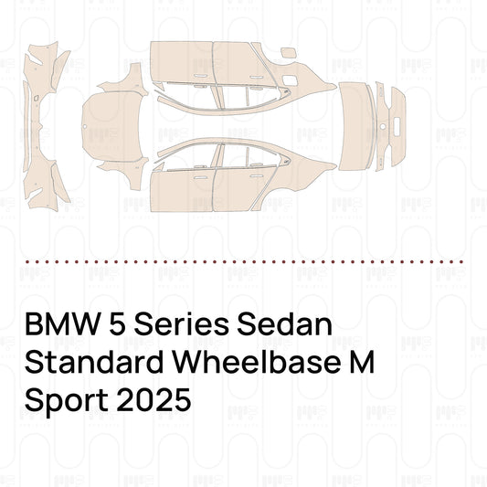 Pre-Cut PPF BMW 5 Series Sedan Standard Wheelbase M Sport 2025