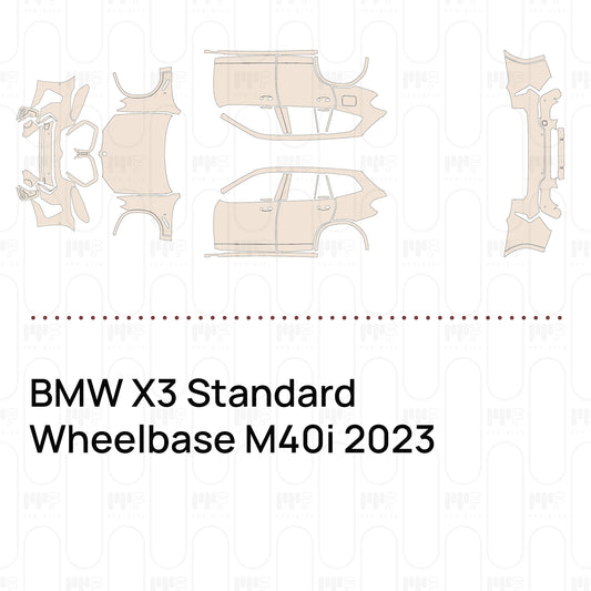 Pre-Cut PPF BMW X3 Standard Wheelbase M40i 2023