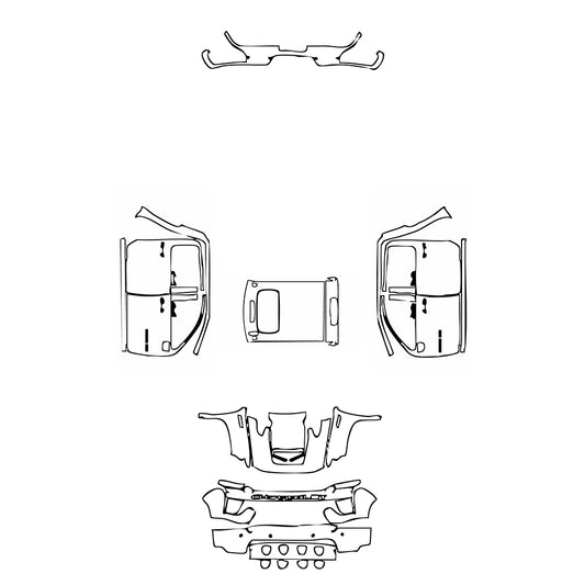 Pre-Cut PPF Chevrolet Silverado HD 2500 HD LT 2021 - PPF-Kits