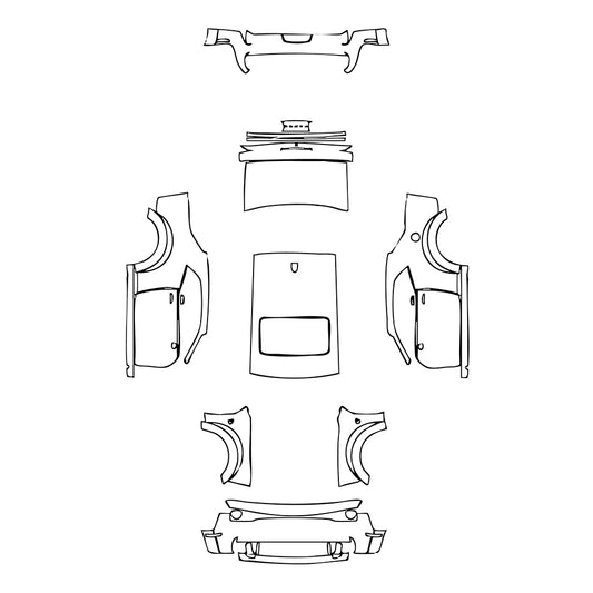 Pre-Cut PPF Dodge Challenger Widebody R T SCAT PACK 2021 - PPF-Kits