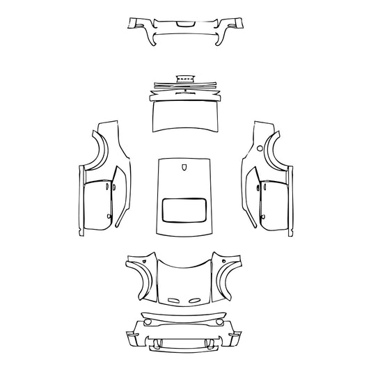Pre-Cut PPF Dodge Challenger Widebody SRT JAILBREAK 2022 - PPF-Kits