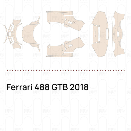 Pre-Cut PPF Ferrari 488 GTB 2018