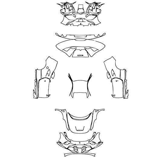 Pre-Cut PPF Ferrari F8 Tributo 2021 - PPF-Kits