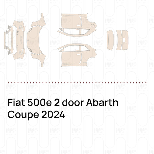 Pre-Cut PPF Fiat 500e 2 door Abarth Coupe 2024