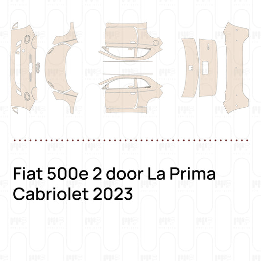 Pre-Cut PPF Fiat 500e 2 door La Prima Cabriolet 2023