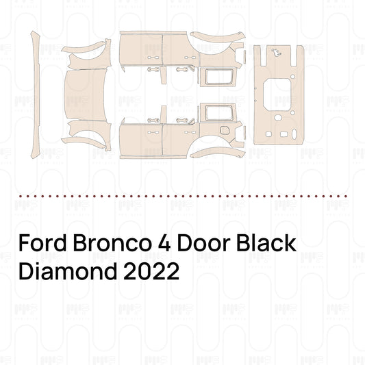 Pre-Cut PPF Ford Bronco 4 Door Black Diamond 2022