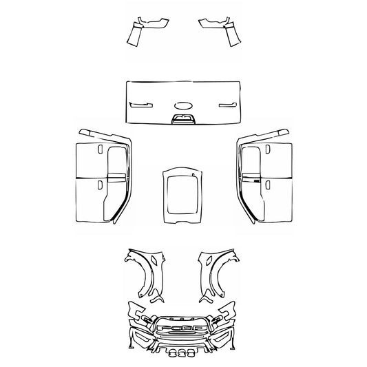 Pre-Cut PPF Ford F-150 Raptor SuperCrew 2018 - PPF-Kits