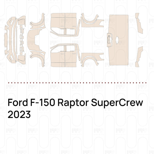 Pre-Cut PPF Ford F-150 Raptor SuperCrew 2023