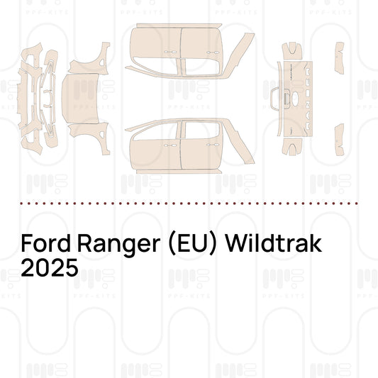 Ford Ranger (EU) Wildtrak 2025 – Forskåret PPF-lakbeskyttelsesfilm