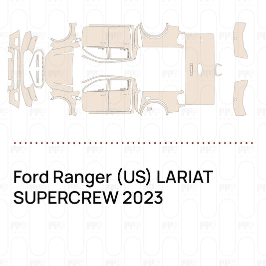 Pre-Cut PPF Ford Ranger (US) LARIAT SUPERCREW 2023