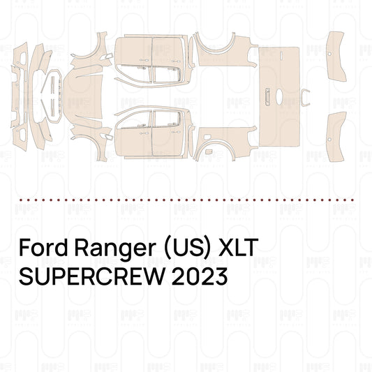 Pre-Cut PPF Ford Ranger (US) XLT SUPERCREW 2023
