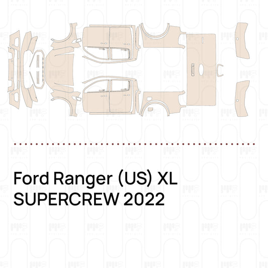 Pre-Cut PPF Ford Ranger (US) XL SUPERCREW 2022