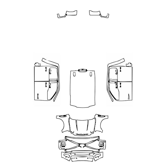 Pre-Cut PPF Ford Super Duty F-250 Crew Cab Platinum 2023 - PPF-Kits
