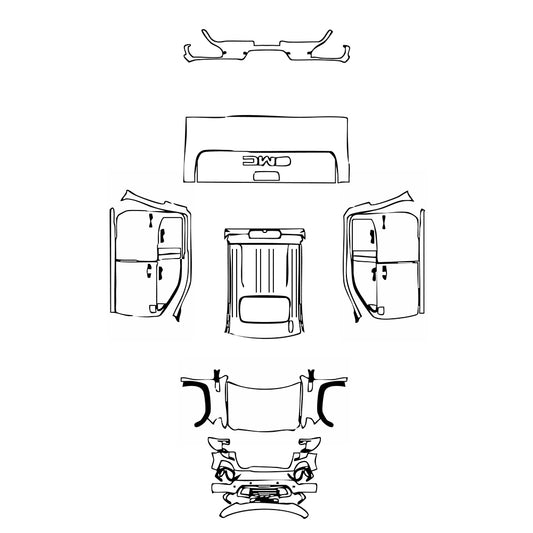 Pre-Cut PPF GMC Sierra 1500 Crew Cab ELEVATION 2021 - PPF-Kits