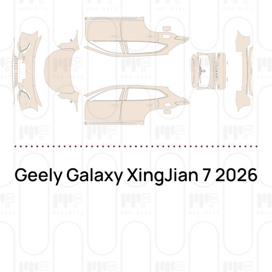 Geely Galaxy XingJian 7 2026 – Forskåret PPF-lakbeskyttelsesfilm