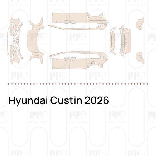 Hyundai Custin 2026 – Forskåret PPF-lakbeskyttelsesfilm
