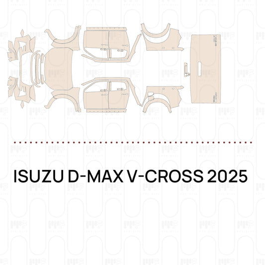 ISUZU D-MAX V-CROSS 2025 – Forskåret PPF-lakbeskyttelsesfilm