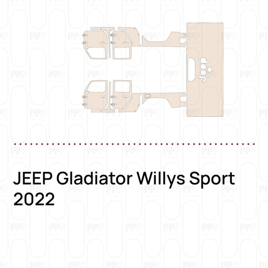 Pre-Cut PPF JEEP Gladiator Willys Sport 2022