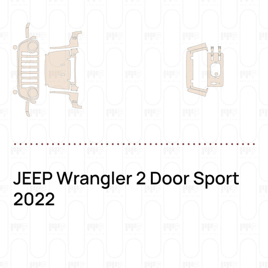 Pre-Cut PPF JEEP Wrangler 2 Door Sport 2022