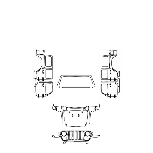 Pre-Cut PPF JEEP Wrangler 4 Door High Tide 2023 - PPF-Kits