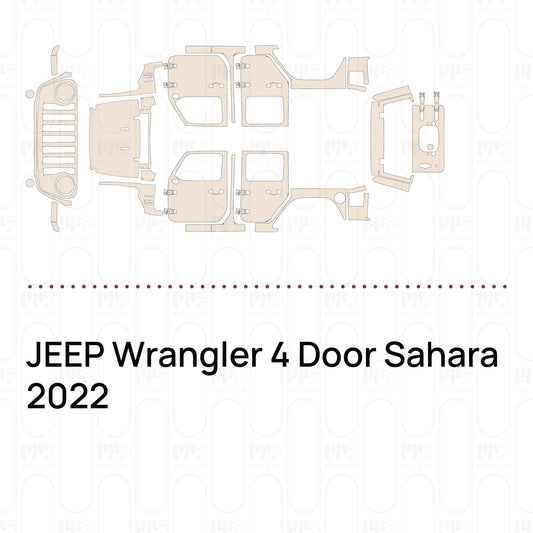 Pre-Cut PPF JEEP Wrangler 4 Door Sahara 2022