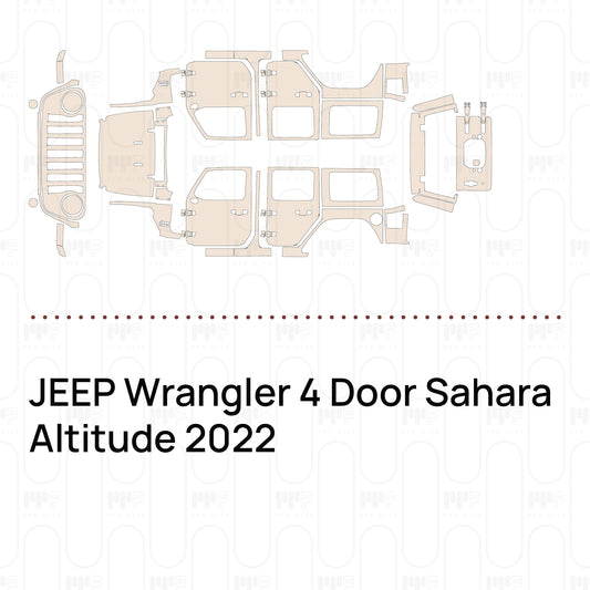 Pre-Cut PPF JEEP Wrangler 4 Door Sahara Altitude 2022