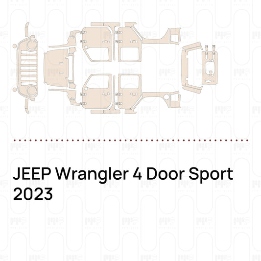 Pre-Cut PPF JEEP Wrangler 4 Door Sport 2023