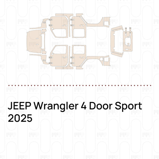 Pre-Cut PPF JEEP Wrangler 4 Door Sport 2025
