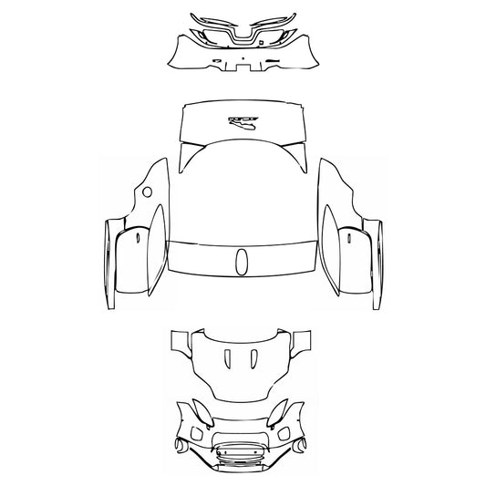 Pre-Cut PPF Jaguar F-Type R-Dynamic Coupe 2018 - PPF-Kits