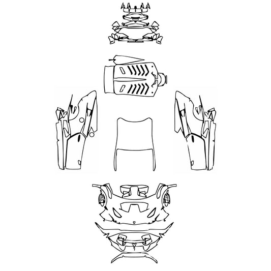 Pre-Cut PPF Lamborghini Huracan Huracan STO 2024 - PPF-Kits