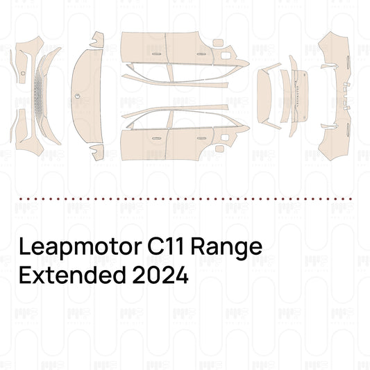 Leapmotor C11 Range Extended 2024 – Forskåret PPF-lakbeskyttelsesfilm