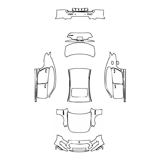 Pre-Cut PPF Maserati Quattroporte Quattroporte Modena 2023 - PPF-Kits