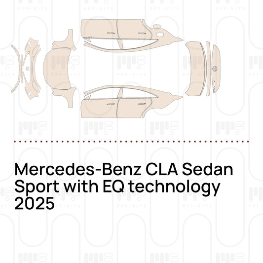 Mercedes-Benz CLA Sedan Sport with EQ technology 2025 – Forskåret PPF-lakbeskyttelsesfilm