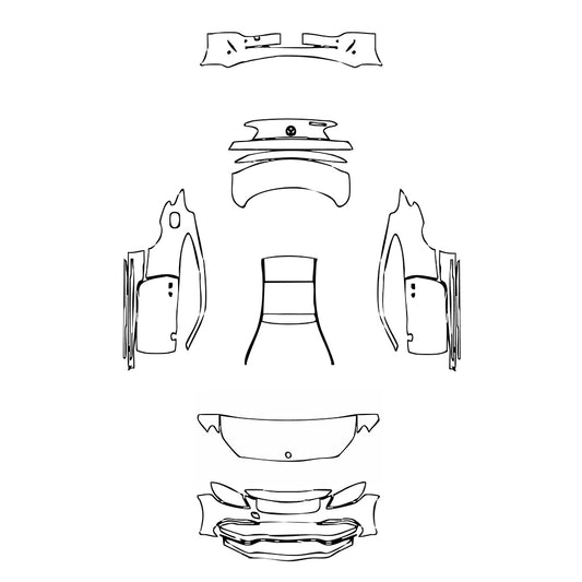 Pre-Cut PPF Mercedes-Benz C Class Coupe AMG C63 2023 - PPF-Kits