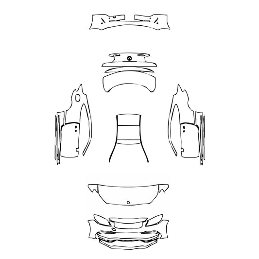 Pre-Cut PPF Mercedes-Benz C Class Coupe AMG C63 S 2020 - PPF-Kits