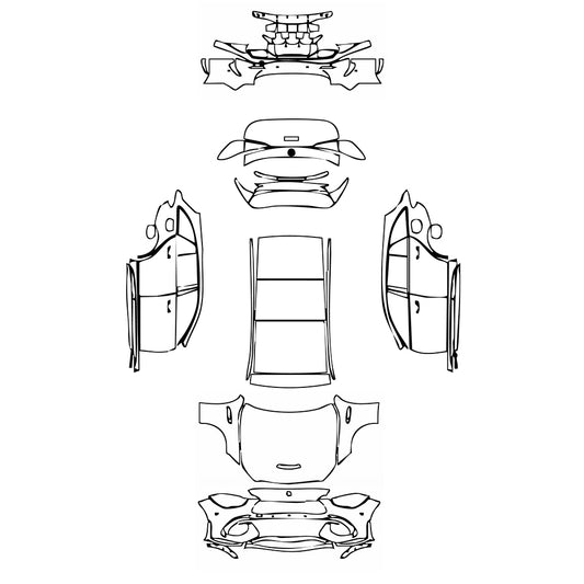 Pre-Cut PPF Mercedes-Benz C Class Estate AMG C63 S e Performance 2023 - PPF-Kits