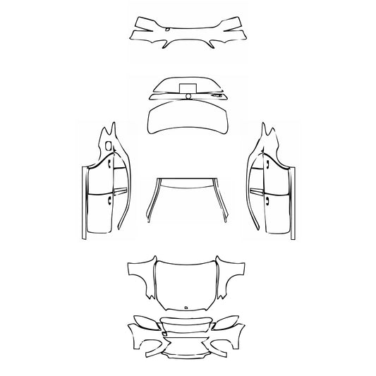 Pre-Cut PPF Mercedes-Benz C Class Sedan Base Extended Wheelbase 2015 - PPF-Kits
