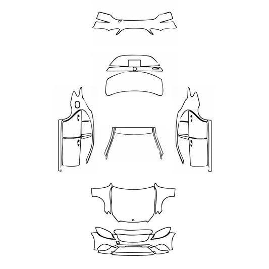 Pre-Cut PPF Mercedes-Benz C Class Sedan Base Standard Wheelbase 2019 - PPF-Kits