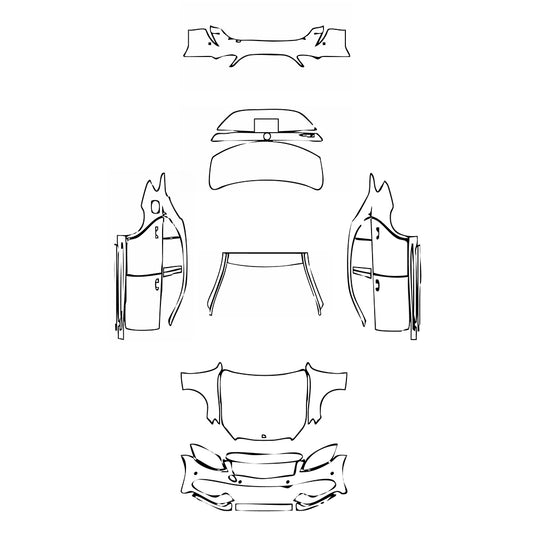 Pre-Cut PPF Mercedes-Benz C Class Sedan Sport Extended Wheelbase 2015 - PPF-Kits