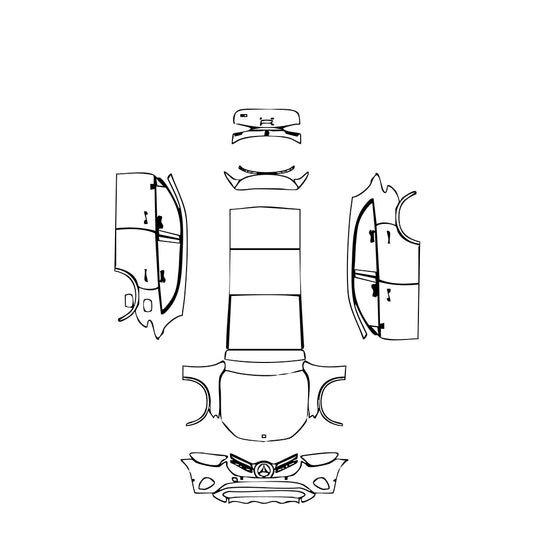 Pre-Cut PPF Mercedes-Benz GLC SUV Extended Wheelbase (GLC L) Base 2024 - PPF-Kits